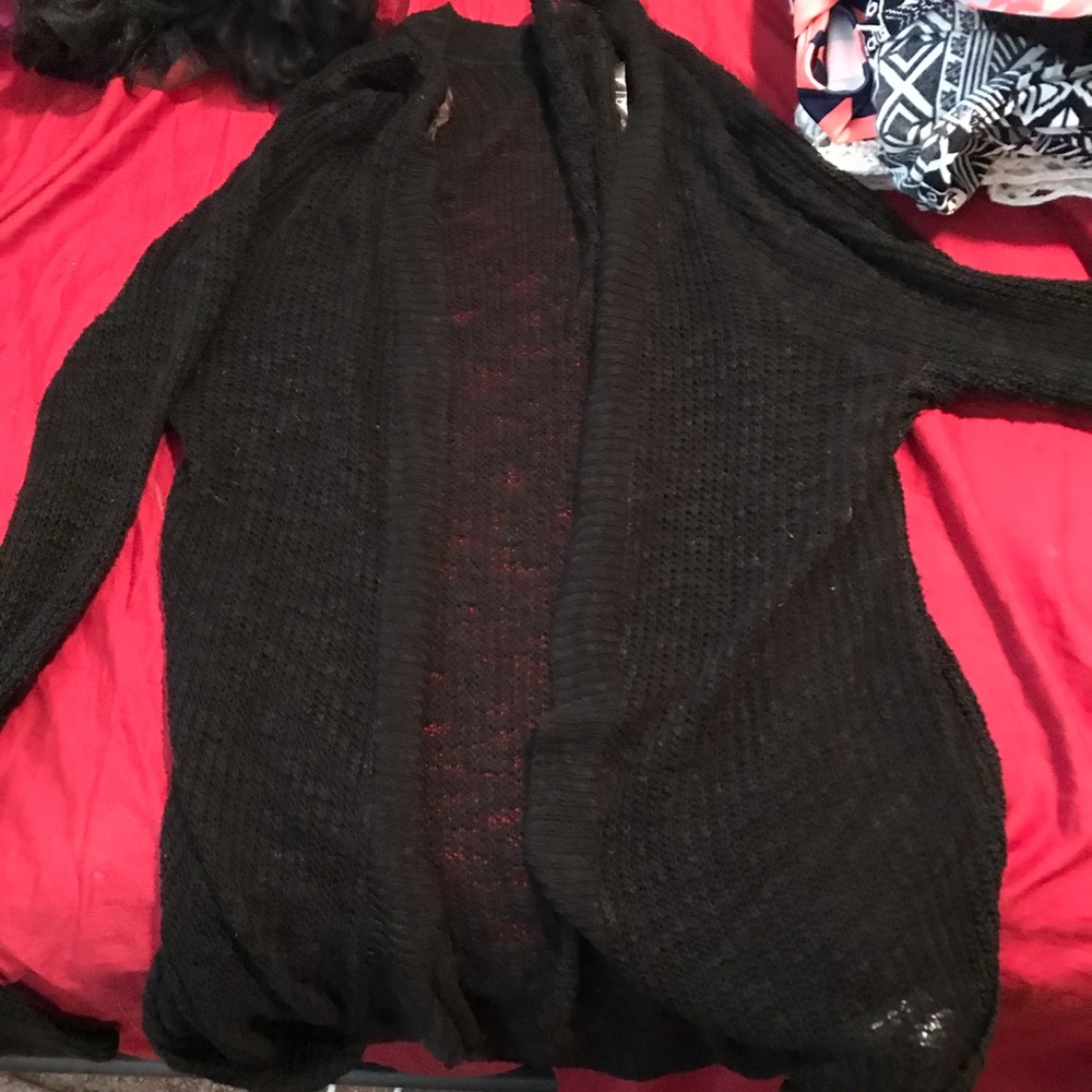 Black knitted Shaw